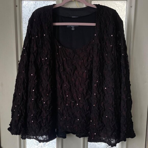 Sequin Scrunch Sparkle 2-Piece Top Set - Picture 1 of 6